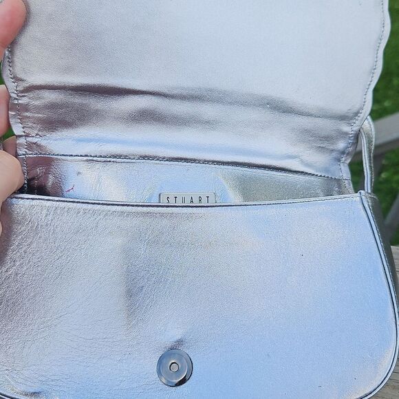 Stuart Weitzman Metallic Embroidered Shoulder Bag - Picture 4 of 7